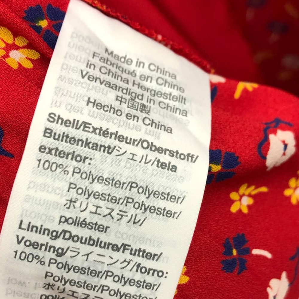 Madewell Prairie Posies Ruched Wide Leg Jumpsuit Women's 24 Red Floral L2400 - Picture 5 of 6